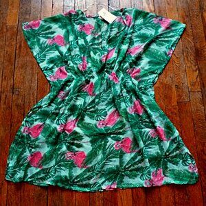 NWT - Bijoux Terner Flamingo Tropical Print CoverUp